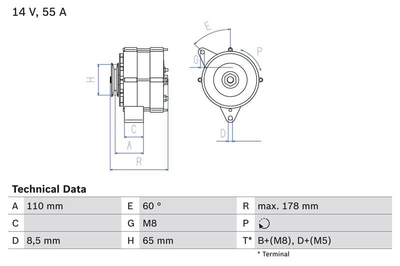Generator / Alternator BOSCH 0 986 034 220