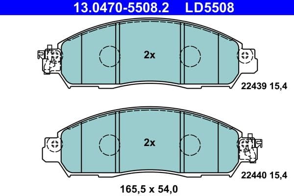 set placute frana,frana disc ATE Ceramic 13.0470-5508.2