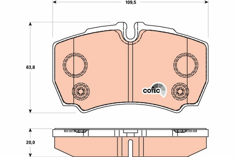 set placute frana,frana disc TRW COTEC GDB1901