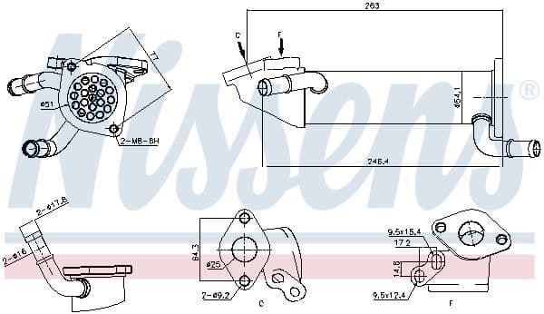 Radiator, recirculare gaze de esapament NISSENS 989282