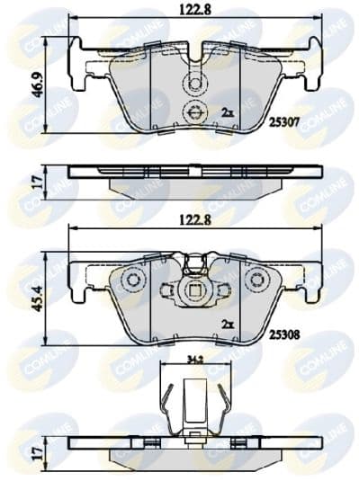 set placute frana,frana disc COMLINE CBP02131