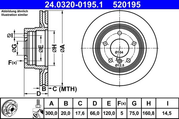 Disc frana ATE PowerDisc 24.0320-0195.1