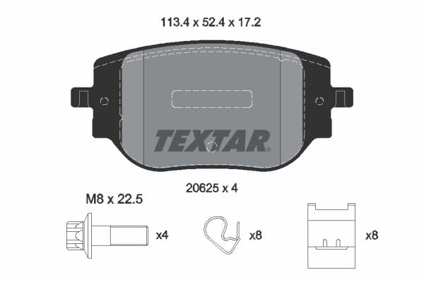 set placute frana,frana disc TEXTAR Q+ 2062501