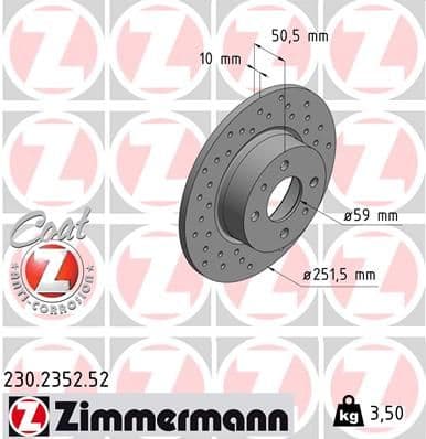 Disc frana ZIMMERMANN SPORT Z 230.2352.52