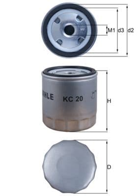 filtru combustibil MAHLE KC 20