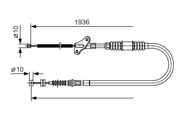 Cablu, frana de parcare BOSCH 1 987 482 110
