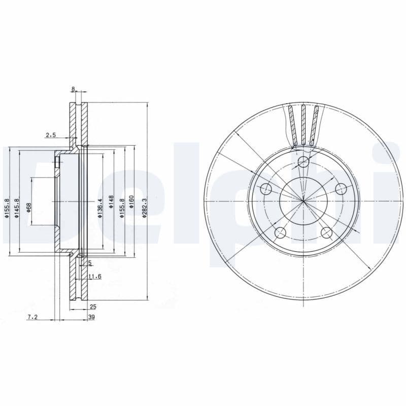 Disc frana DELPHI BG3199
