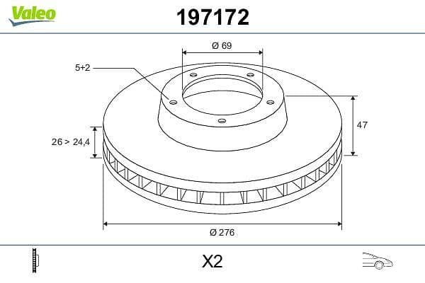 Disc frana VALEO 197172