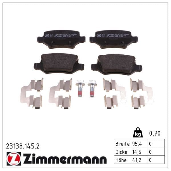 set placute frana,frana disc ZIMMERMANN 23138.145.2