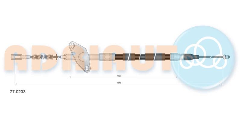 Cablu, frana de parcare ADRIAUTO 27.0233