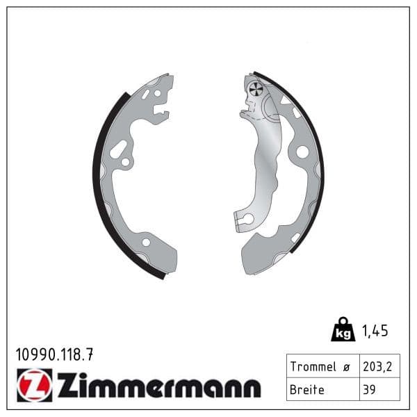 Set saboti frana ZIMMERMANN 10990.118.7