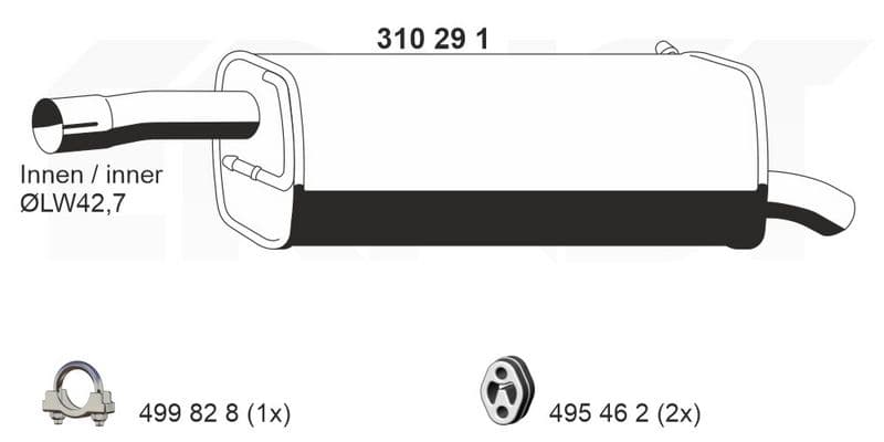 Toba esapament finala ERNST 310291