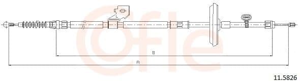 Cablu, frana de parcare COFLE 11.5826