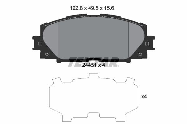 set placute frana,frana disc TEXTAR 2445101