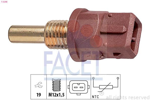 senzor,temperatura ulei FACET Made in Italy - OE Equivalent 7.3248