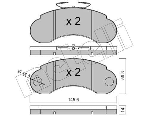 set placute frana,frana disc METELLI 22-0055-0