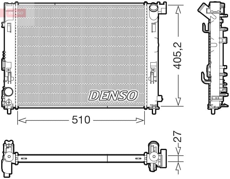 Radiator, racire motor DENSO DRM46076