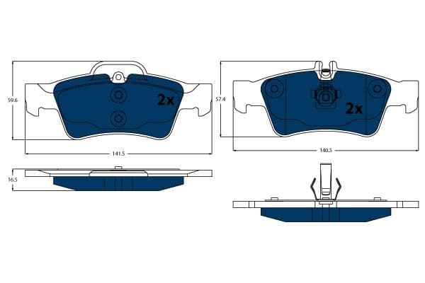 set placute frana,frana disc TRW ELECTRIC BLUE GDB1546BTE