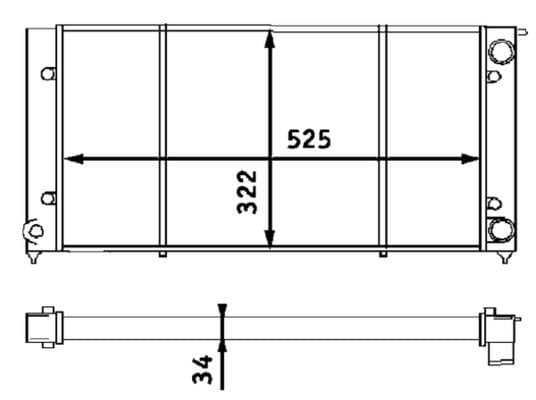 Radiator, racire motor MAHLE BEHR CR 340 001S