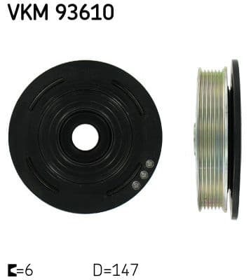 Fulie curea, arbore cotit SKF VKM 93610