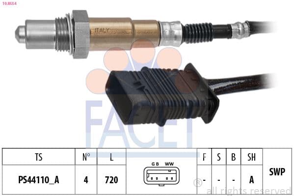 Sonda Lambda FACET Made in Italy - OE Equivalent 10.8554