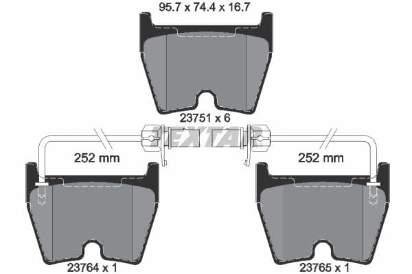 set placute frana,frana disc TEXTAR Q+ 2375101