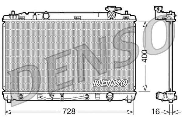 Radiator, racire motor DENSO DRM50042