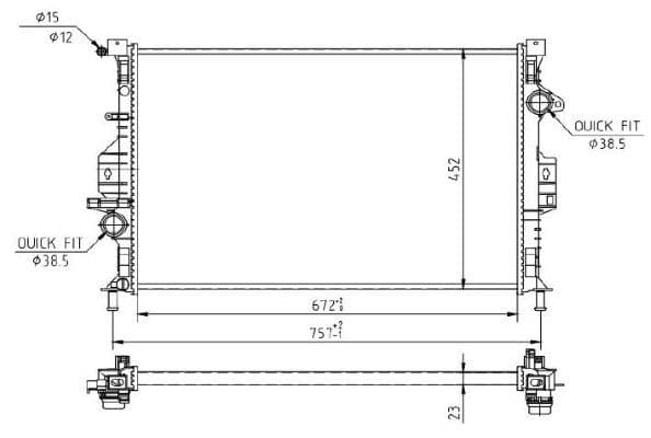 Radiator, racire motor MTR 13054775