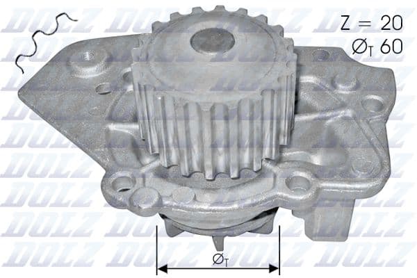 Pompă de apă, răcire motor DOLZ T136