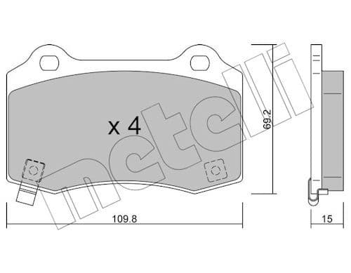 set placute frana,frana disc METELLI 22-0251-6