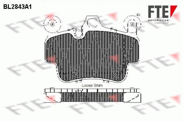 set placute frana,frana disc FTE 9011019