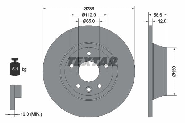 Disc frana TEXTAR PRO 92159403