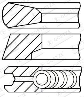 Set segmenti piston GOETZE ENGINE 08-434400-00