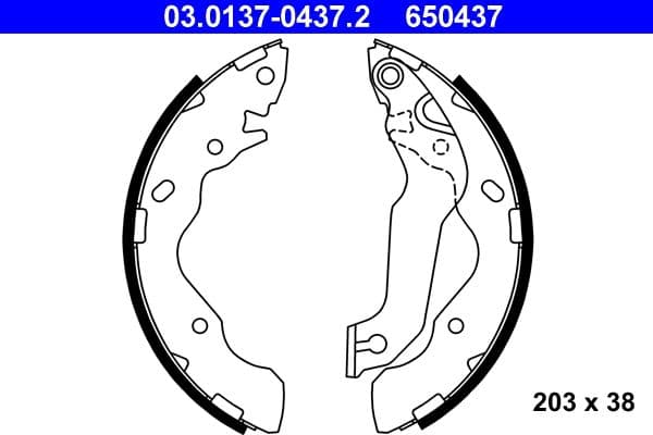 Set saboti frana ATE 03.0137-0437.2
