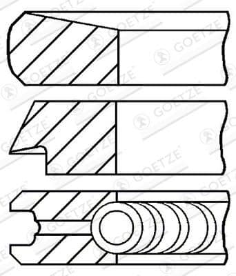 Set segmenti piston GOETZE ENGINE 08-140000-00