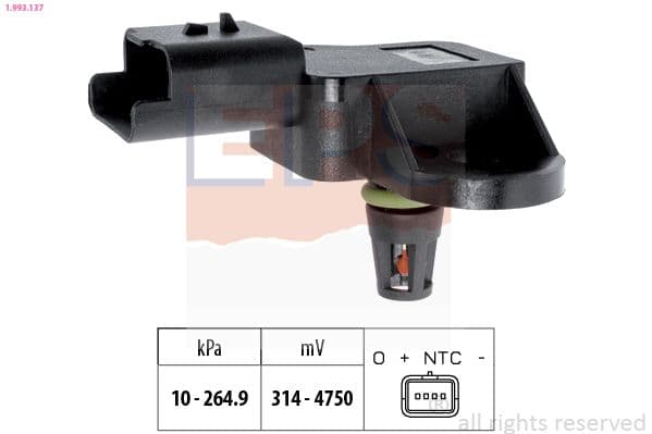 senzor presiune aer EPS Made in Italy - OE Equivalent 1.993.137