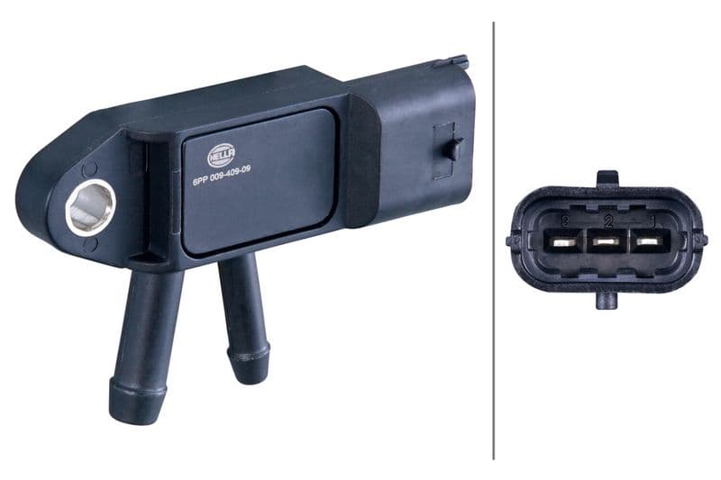 Senzor, presiune gaze evacuare HELLA 6PP 009 409-091