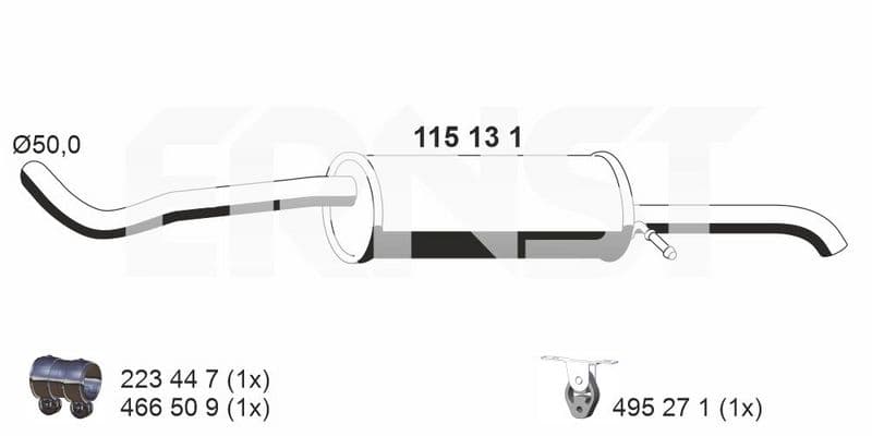 Toba esapament finala ERNST 115131