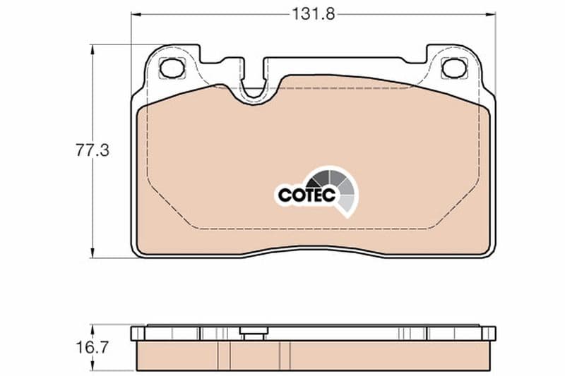 set placute frana,frana disc TRW COTEC GDB1974