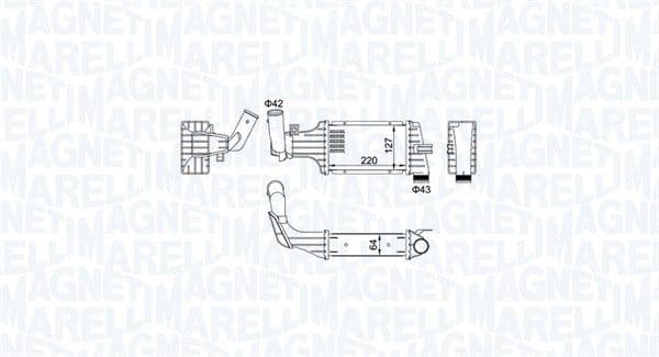 Intercooler, compresor MAGNETI MARELLI 351319204160