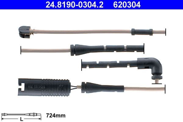 senzor de avertizare,uzura placute de frana ATE 24.8190-0304.2