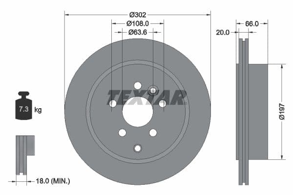 Disc frana TEXTAR PRO 92162803