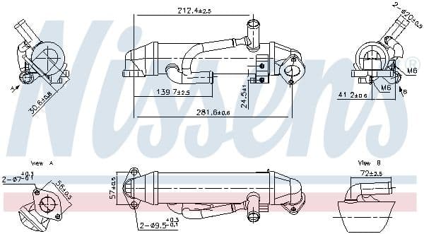 Radiator, recirculare gaze de esapament NISSENS 989456