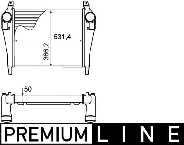 Intercooler, compresor MAHLE BEHR *** PREMIUM LINE *** CI 268 000P