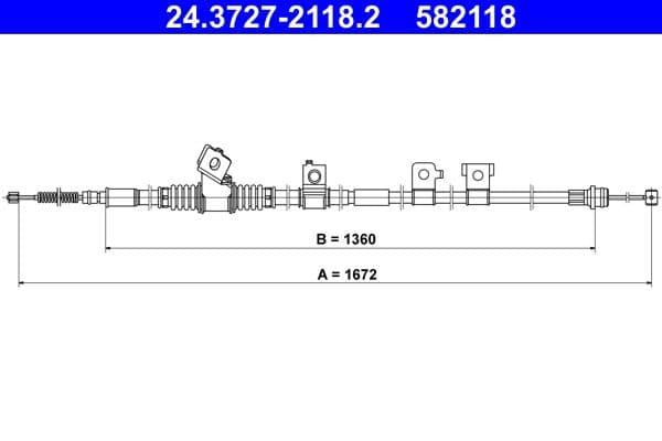 Cablu, frana de parcare ATE 24.3727-2118.2