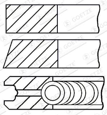 Set segmenti piston GOETZE ENGINE 08-152007-00