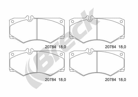set placute frana,frana disc BRECK 20784 00 703 10