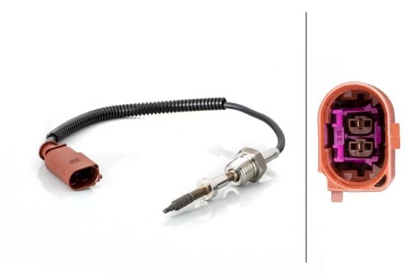 Senzor, temperatura gaze evacuare HELLA 6PT 014 494-721