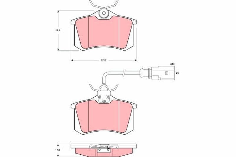 set placute frana,frana disc TRW GDB1417