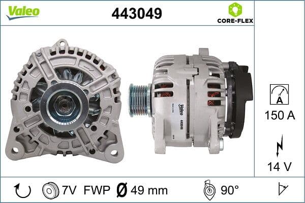Generator / Alternator VALEO CORE-FLEX 443049